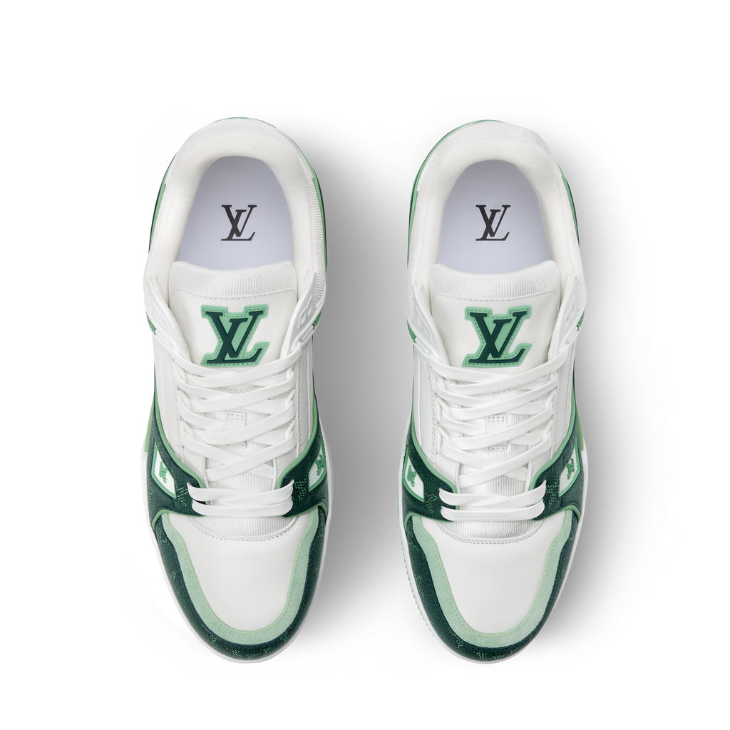 Louis Vuitton LV Trainer Green Monogram Leather Sneaker